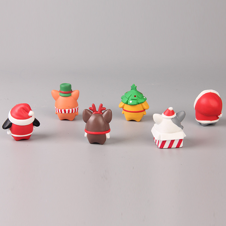 6 Christmas Dog Hand-Made Anime Peripheral Cartoon Christmas Christmas Tree Santa Claus Puppy Doll Ornaments