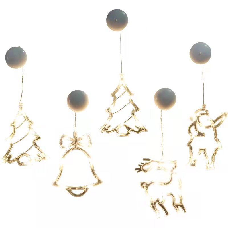 Led Sucker Lamp Christmas Decoration Small Colored Lights Shop Window Decoration Pendant Christmas Tree Atmosphere Decoration