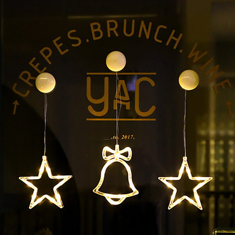 Led Sucker Lamp Christmas Decoration Small Colored Lights Shop Window Decoration Pendant Christmas Tree Atmosphere Decoration