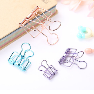 Wholesale Trumpet Simplicity Plated Metal Bookmark Creative Water Drop Clip Student Paper Clip Notebook Stationery 6 Colors