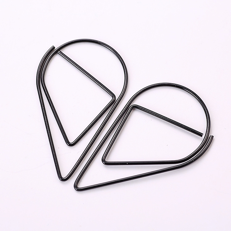 Wholesale Trumpet Simplicity Plated Metal Bookmark Creative Water Drop Clip Student Paper Clip Notebook Stationery 6 Colors
