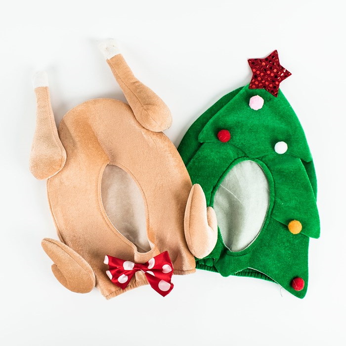 Carnival Hat Christmas Tree Shape Face-Revealing Hat Holiday Party Stage Camouflage Christmas Tree Hat