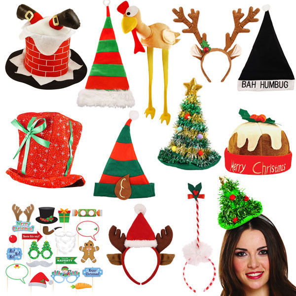 Carnival Hat Christmas Tree Shape Face-Revealing Hat Holiday Party Stage Camouflage Christmas Tree Hat