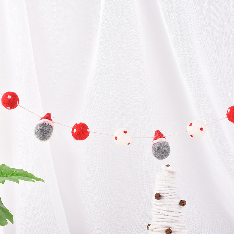 Handmade Wool Felt Creative Photography Props Crafts Santa Claus David&#039;s Deer Snowman Skewers Decoration Factory Customization