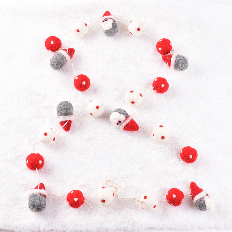 Handmade Wool Felt Creative Photography Props Crafts Santa Claus David&#039;s Deer Snowman Skewers Decoration Factory Customization