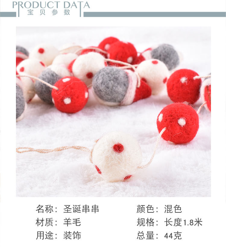 Handmade Wool Felt Creative Photography Props Crafts Santa Claus David's Deer Snowman Skewers Decoration Factory Customization