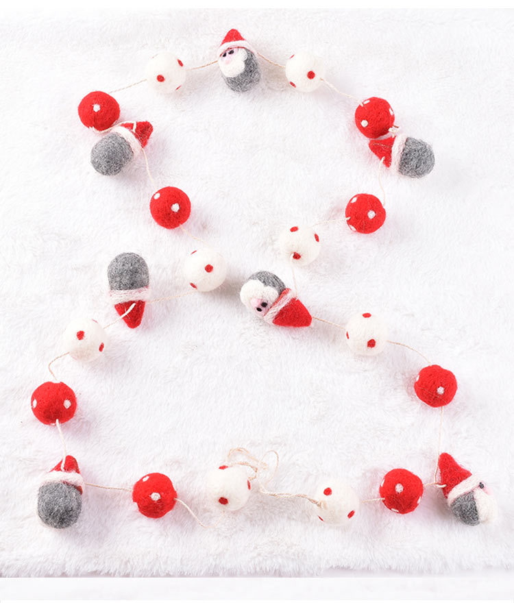 Handmade Wool Felt Creative Photography Props Crafts Santa Claus David's Deer Snowman Skewers Decoration Factory Customization