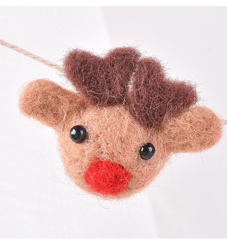 Handmade Wool Felt Creative Photography Props Crafts Santa Claus David's Deer Snowman Skewers Decoration Factory Customization