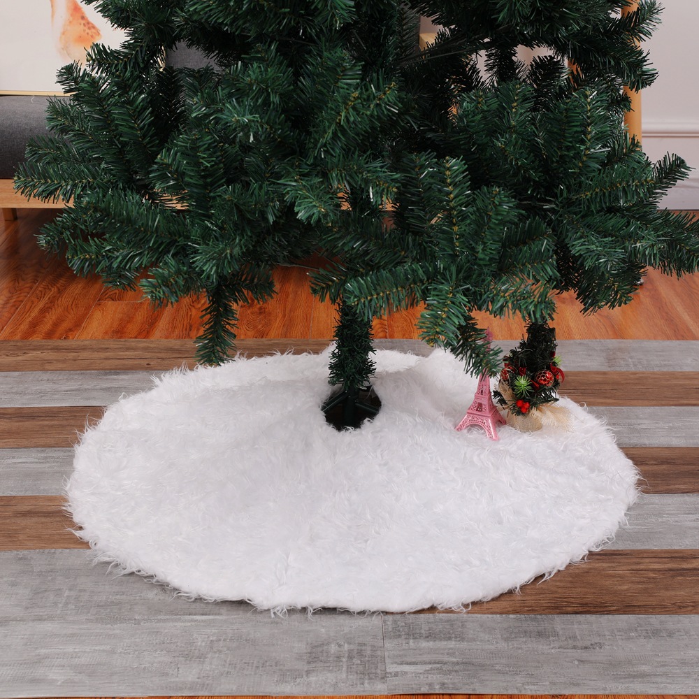 Christmas tree skirt Pure white long hair Christmas tree skirt 78 90 122cm Christmas tree decoration tree skirt Christmas tree skirt Pure white long hair Christmas tree skirt 78 90 122cm Christmas tree decoration tree skirt