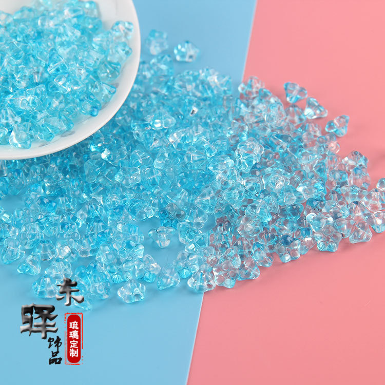 Glass Trumpet Lotus Fog Flower Scattered Beads Handmade DIY Imitation Czech Imported Middle Hole 4 * 6mm Accessories Material Buyao Tassel