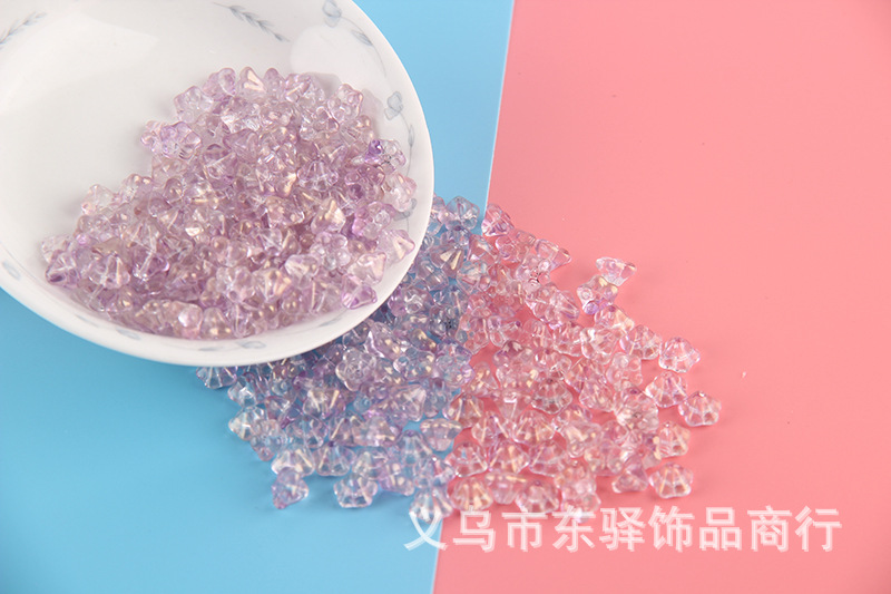Glass Trumpet Lotus Fog Flower Scattered Beads Handmade DIY Imitation Czech Imported Middle Hole 4 * 6mm Accessories Material Buyao Tassel