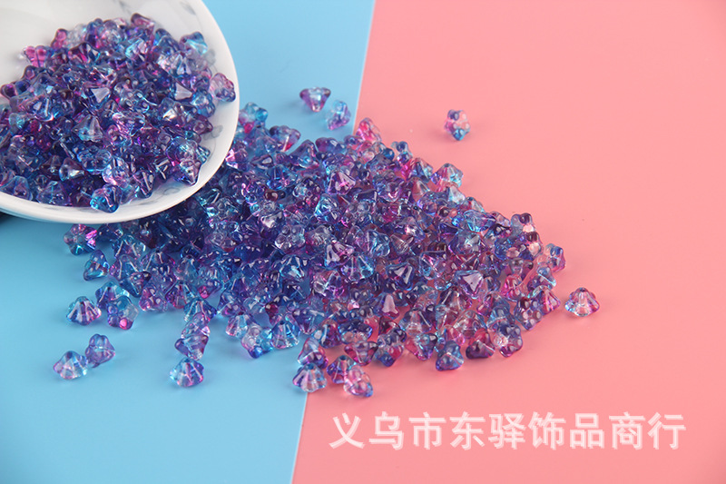 Glass Trumpet Lotus Fog Flower Scattered Beads Handmade DIY Imitation Czech Imported Middle Hole 4 * 6mm Accessories Material Buyao Tassel