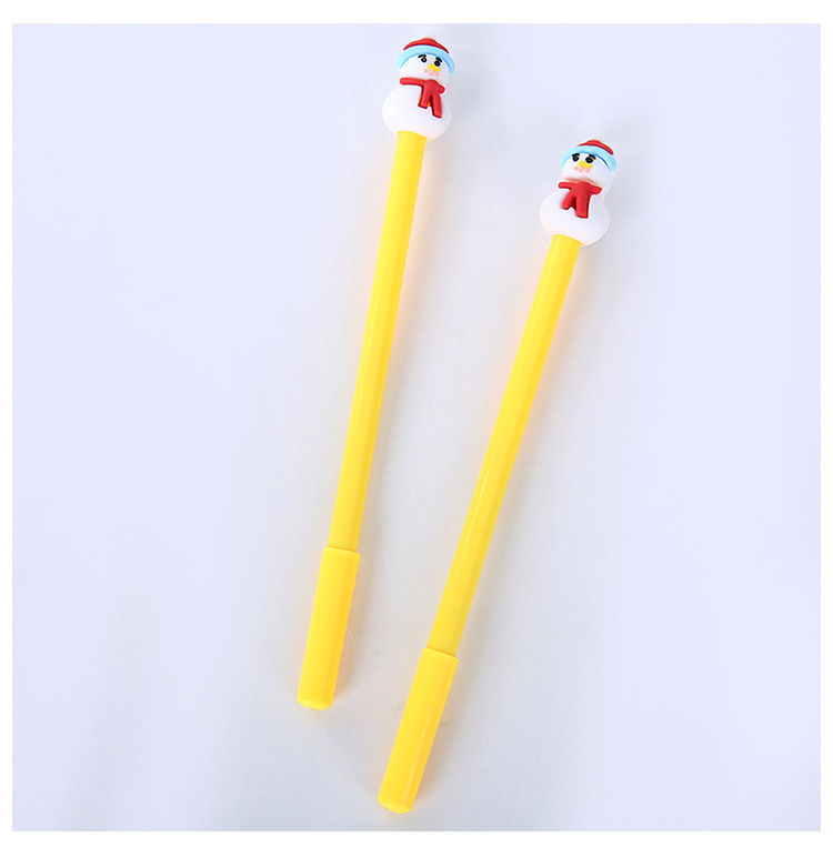 Creative Cute Cartoon Soft Glue Santa Claus Shape Gel Pen Office Learning Christmas Tree Signature Pen