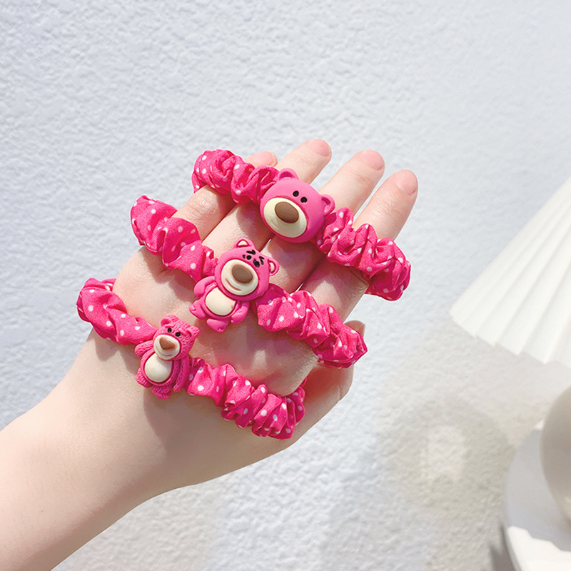 Small Intestine Hair Band Cartoon Color Rubber Band Female Hair-Binding Hair Accessories Hair Rope Cute Trumpet 2021 New Internet Celebrity Hair Accessories Female