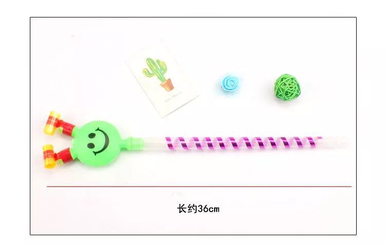 Large Blowouts Smiley Face Long Brush Holder Trumpet Whistle Blowing Children's Toys Stall Goods Source Push Small Gifts