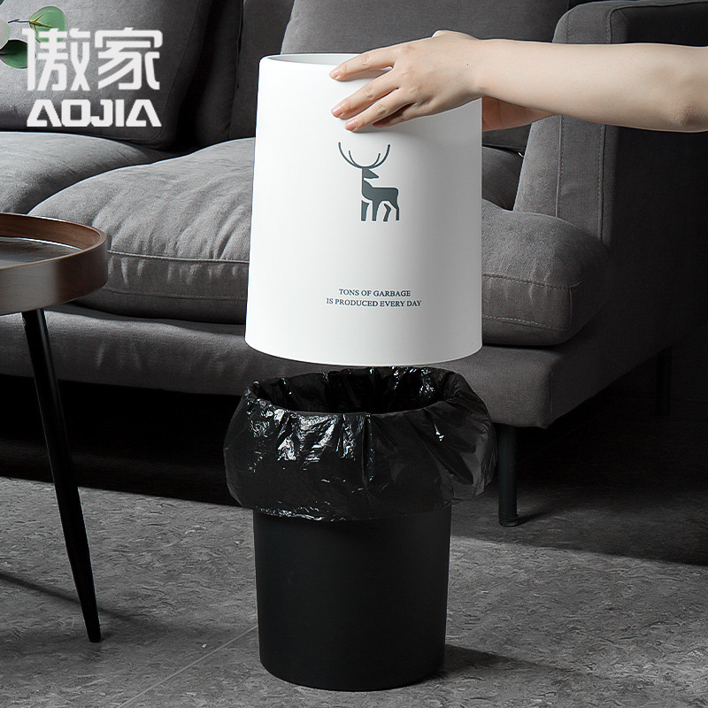 Trash Can Large Household Bedroom Kitchen Living Room Toilet Nordic Creative Trumpet Simplicity Modern Wastebasket