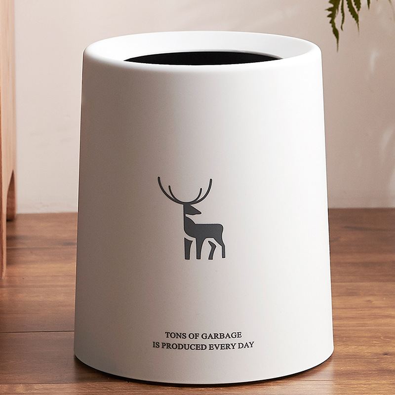 Trash Can Large Household Bedroom Kitchen Living Room Toilet Nordic Creative Trumpet Simplicity Modern Wastebasket