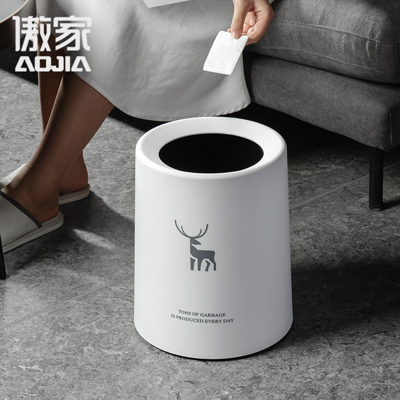 Trash Can Large Household Bedroom Kitchen Living Room Toilet Nordic Creative Trumpet Simplicity Modern Wastebasket