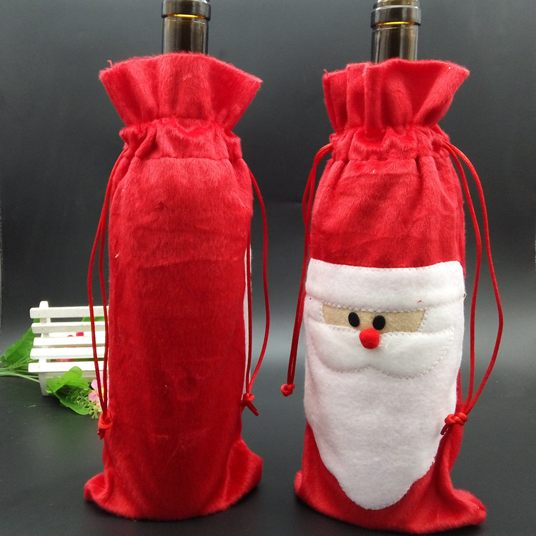 Christmas Decorations Santa Claus Wine Bottle Set Wine Bag Gift Bag Champagne Wine Gift Box