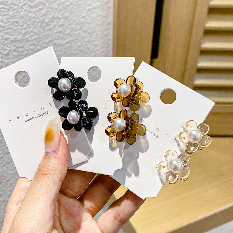 Little Flower Grab Gap Former Red Trumpet Clip Head Clip Side Clip Headdress Children&#039;s Hair Clips Hair Accessories Bang Clip Hairpin South Korea