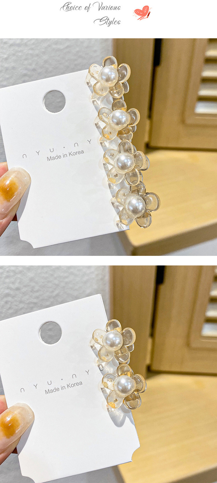 Little Flower Grab Gap Former Red Trumpet Clip Head Clip Side Clip Headdress Children's Hair Clips Hair Accessories Bang Clip Hairpin South Korea