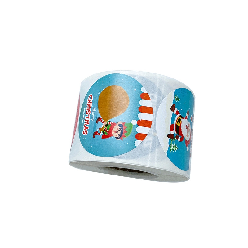 Christmas Adhesive Sticker Sealed Sticker Amazon Hot Cute Thank You Thanyou Packaging Gift Bag Box Party