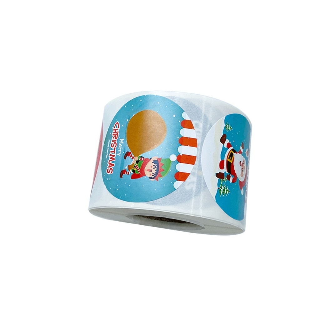Christmas Adhesive Sticker Sealed Sticker Amazon Hot Cute Thank You Thanyou Packaging Gift Bag Box Party