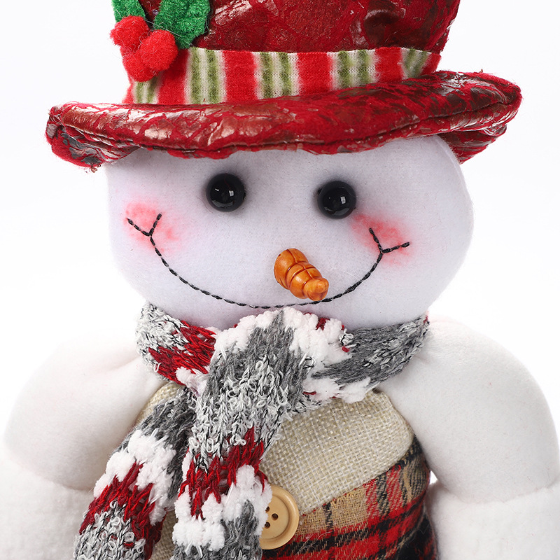 Christmas Decoration Supplies Scene Decoration Christmas Tree Doll Checked Cloth Hanging Leg Pendant Elderly Hanging Piece Pendant