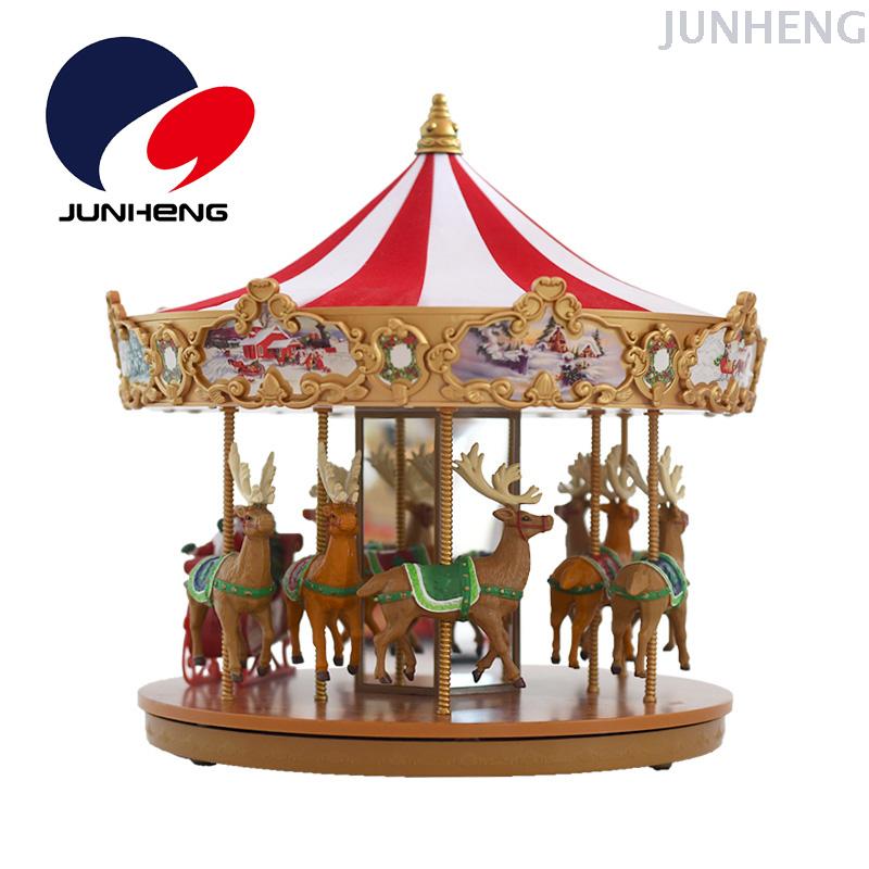 Mr Christmas Playground Christmas Wooden Carousel Creative Luxury Music Box Show Window Decoration Gift