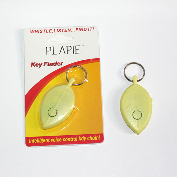 plapie  Customized leaf type key finder, whistle key finder, led smart voice control anti-lost device, gift gift