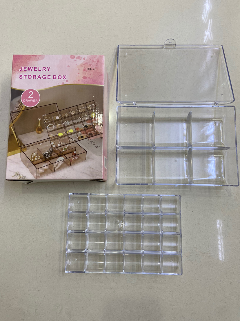 New One, Two, Three Layers, Large Capacity Jewelry Box with Lid Transparent and Dustproof Ear Studs Ring Necklace Jewelry Collection