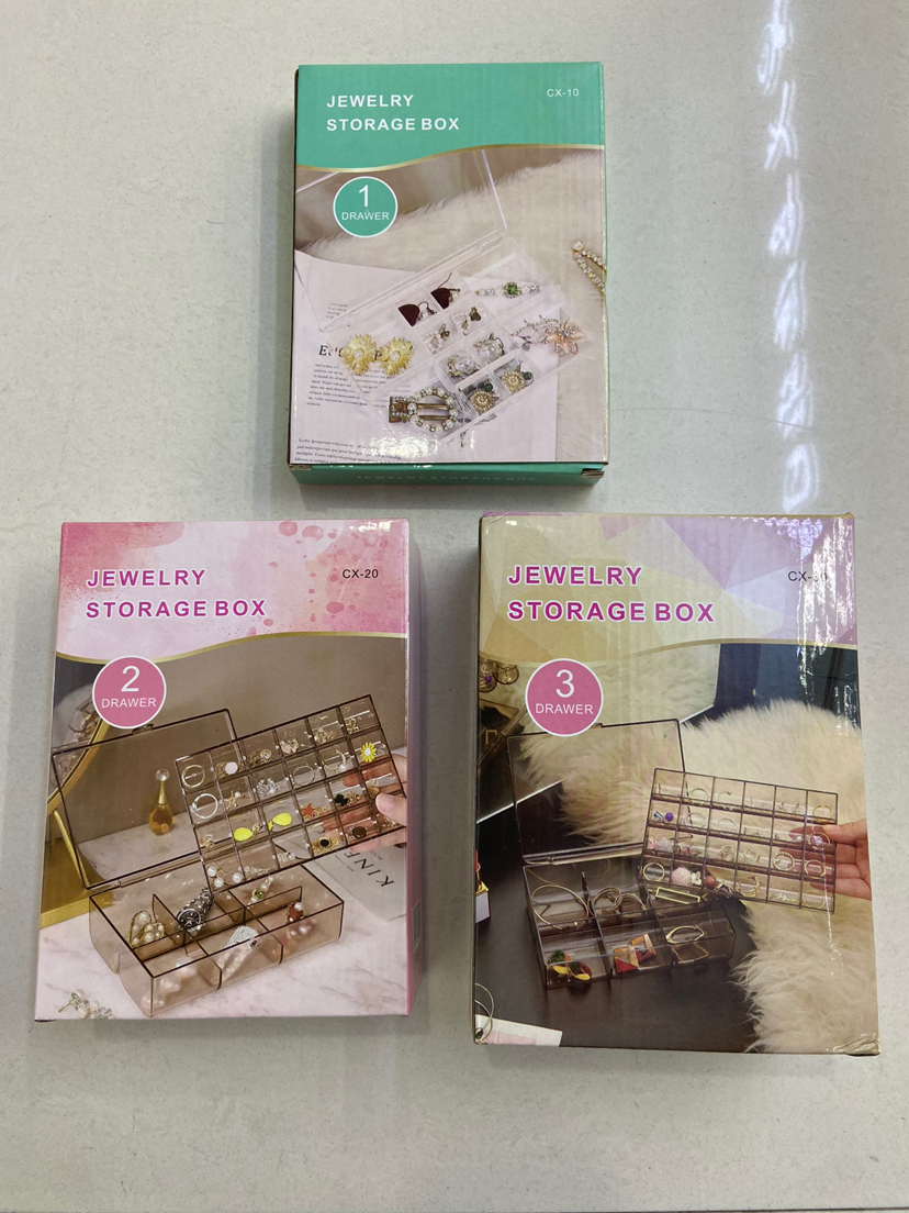 New One, Two, Three Layers, Large Capacity Jewelry Box with Lid Transparent and Dustproof Ear Studs Ring Necklace Jewelry Collection New One, Two, Three Layers, Large Capacity Jewelry Box with Lid Transparent and Dustproof Ear Studs Ring Necklace Jewelry Collection