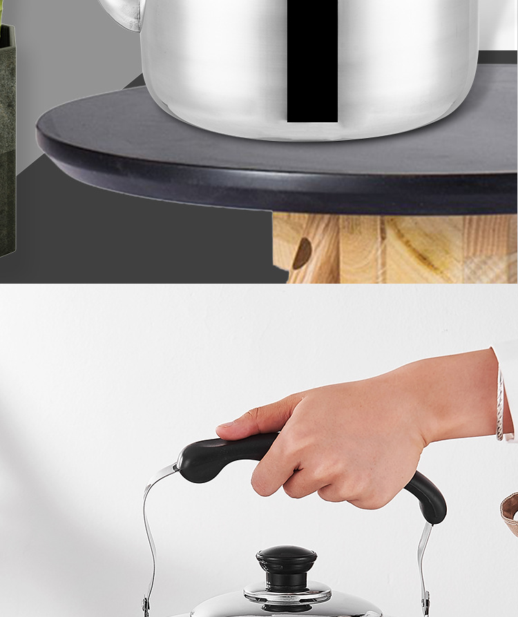 Stainless Steel Kettle Gas Household Whistle Sound Electric Kettle Boiling Water Kettle Gas Induction Cooker 4l5l6l