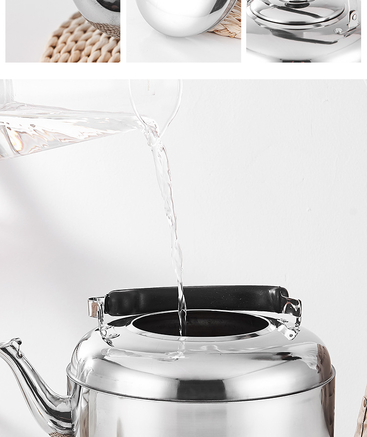 Stainless Steel Kettle Gas Household Whistle Sound Electric Kettle Boiling Water Kettle Gas Induction Cooker 4l5l6l