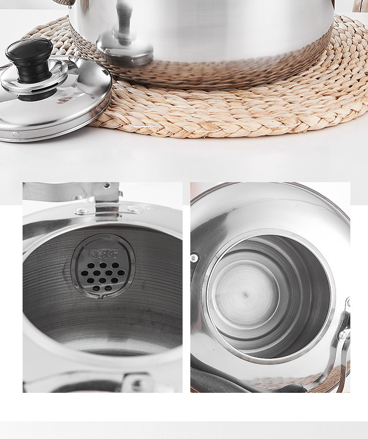 Stainless Steel Kettle Gas Household Whistle Sound Electric Kettle Boiling Water Kettle Gas Induction Cooker 4l5l6l