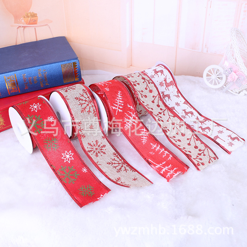 Manufacturers directly for the imitation linen printing Christmas clothing accessories DIY dress material lace