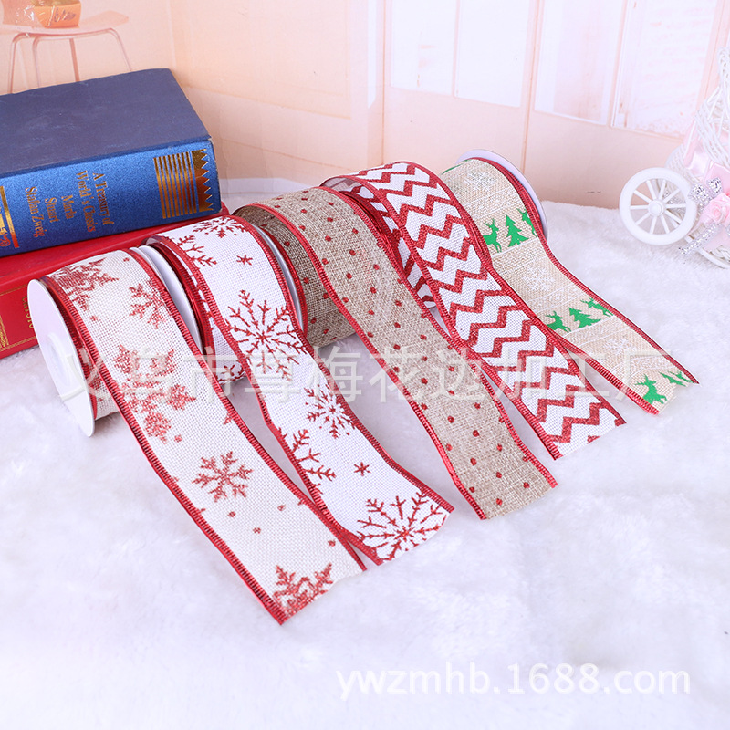 Manufacturers directly for the imitation linen printing Christmas clothing accessories DIY dress material lace