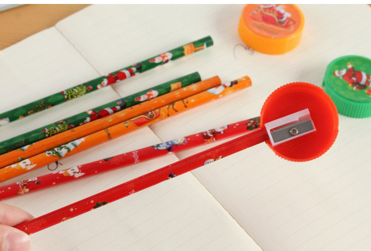 Christmas Small Gift Stationery Nine-Piece Set Santa Claus Pencil Combination Practical Stationery Set Pupil Prize