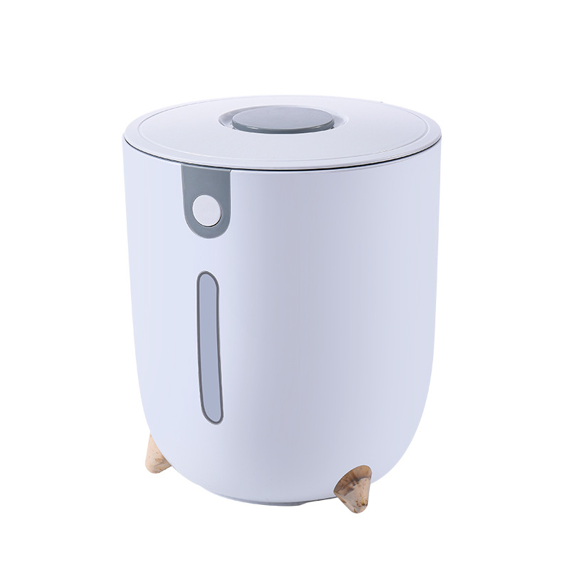 Rice Bucket Kitchen Household Rice Bucket Storage Seal Transparent Flip with Seal Ring Plastic Storage Box Moisture-Proof Insect-Proof