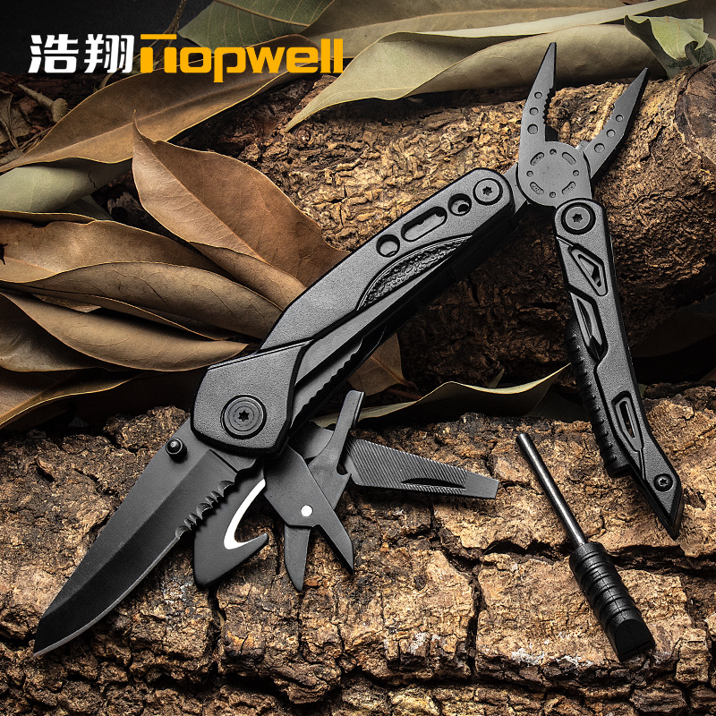 New Outdoor Survival Tool Combination Firestone Whistle Pliers Upgraded Camping Multi-Function Knife Pliers in Stock