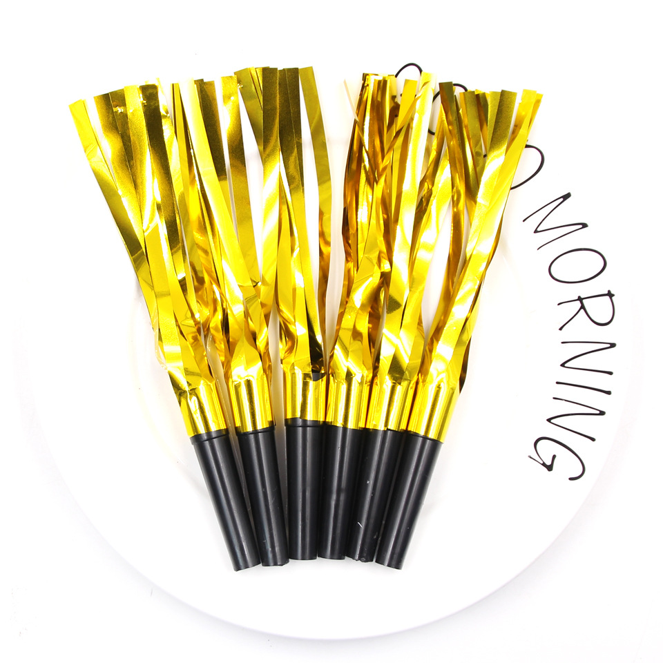 6 PCs Clarinet Golden Tassel Blowouts Creative Whistle Children's Toys Cheering Props Party Celebration Supplies 6 PCs Clarinet Golden Tassel Blowouts Creative Whistle Children's Toys Cheering Props Party Celebration Supplies