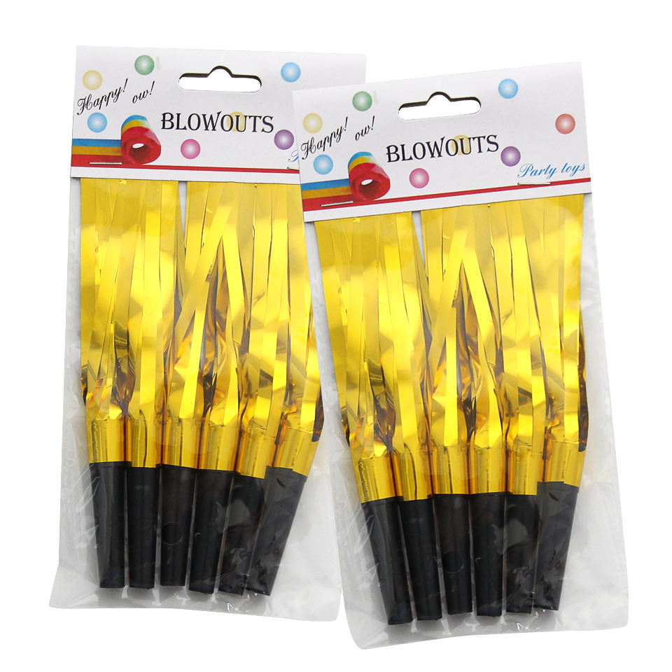 6 PCs Clarinet Golden Tassel Blowouts Creative Whistle Children's Toys Cheering Props Party Celebration Supplies 6 PCs Clarinet Golden Tassel Blowouts Creative Whistle Children's Toys Cheering Props Party Celebration Supplies
