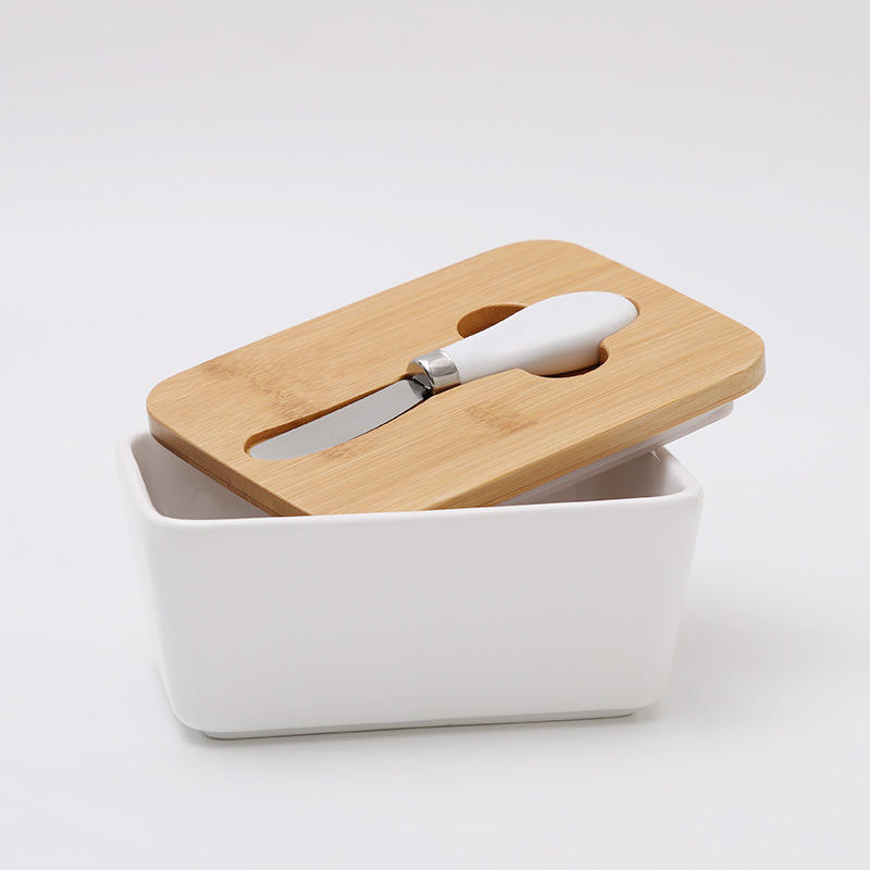 with ceramic sealed container butter knife with silica gel ring ceramic sealed storage container rectangular storage box