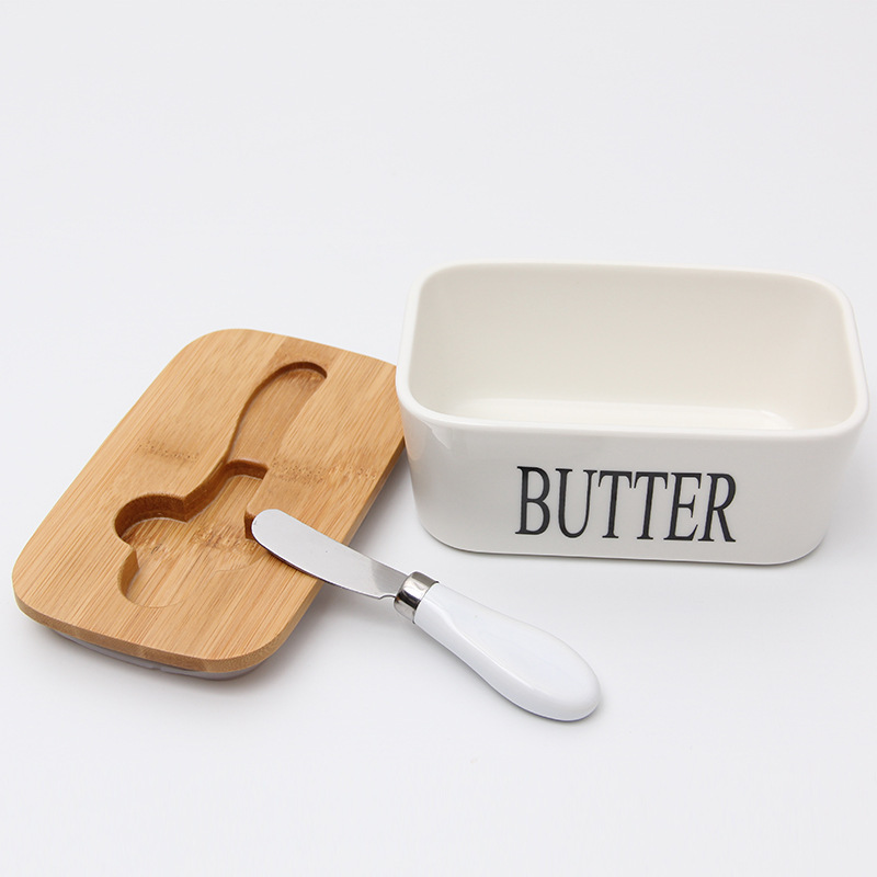 with ceramic sealed container butter knife with silica gel ring ceramic sealed storage container rectangular storage box