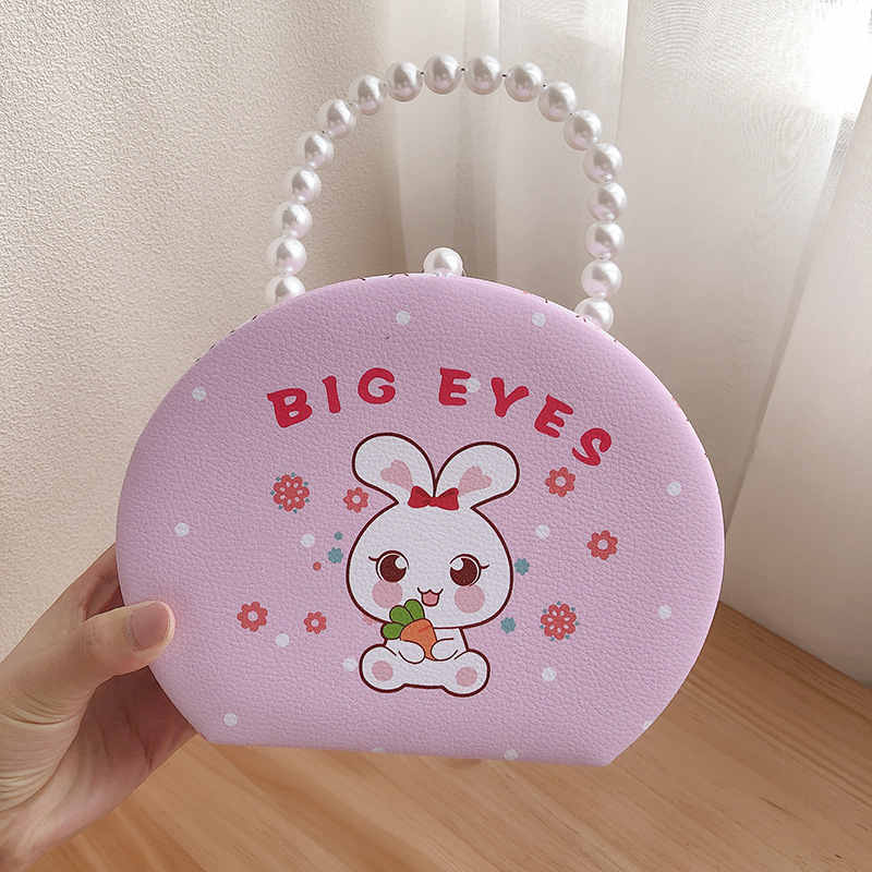 Pink Pearl Gift Box Girl&#039;s Hair Accessories Set Cute Hairpin BB Clip Hair Ring Hair Rope Small Rubber Band Portable Box