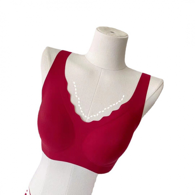 Nana Ouyang Same Style Red Box Ubra Underwear Set No Size No Steel Ring Bra Women&#039;s Underwear for Birth Year