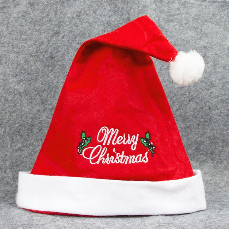 Embroidered English Christmas Hat Embroidered Christmas Hat Christmas Decoration Holiday Party Gathering Dress up Embroidered English Christmas Hat Embroidered Christmas Hat Christmas Decoration Holiday Party Gathering Dress up