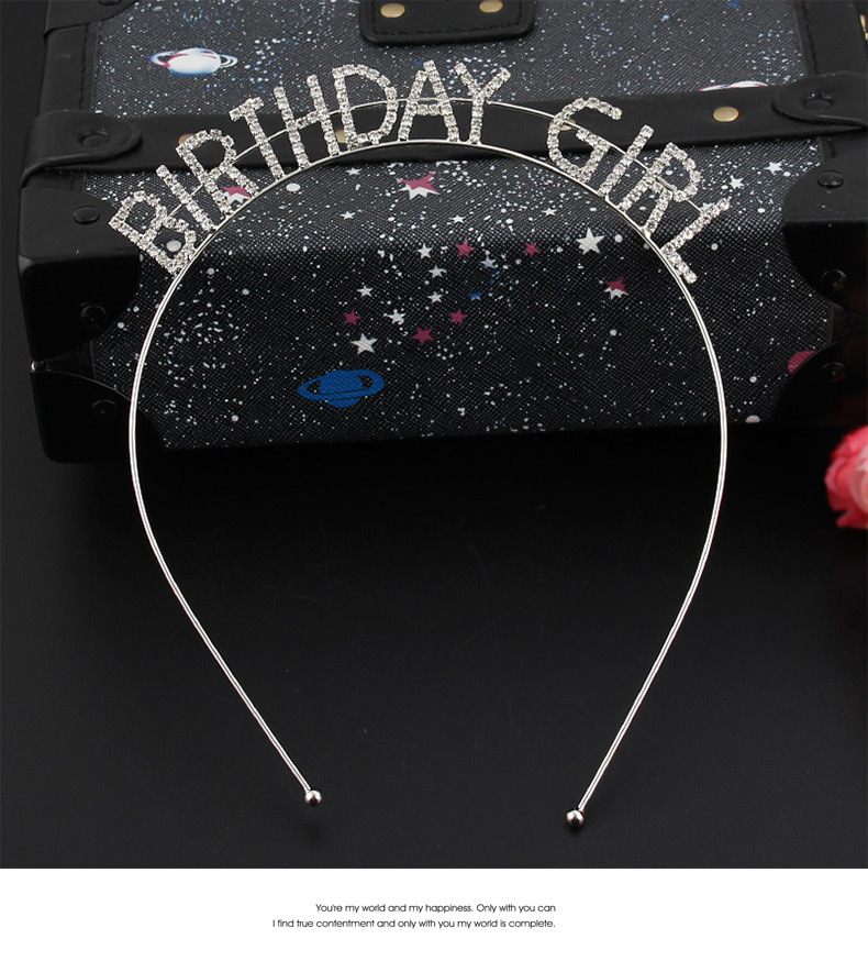 Birthday Girl CROWN claw chain hair band girl's birthday crown headdress Birthday Girl CROWN claw chain hair band girl's birthday crown headdress