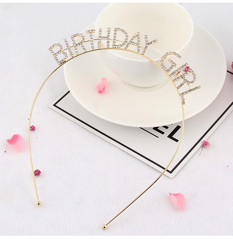 Birthday Girl CROWN claw chain hair band girl's birthday crown headdress Birthday Girl CROWN claw chain hair band girl's birthday crown headdress