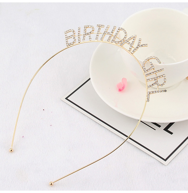Birthday Girl CROWN claw chain hair band girl's birthday crown headdress Birthday Girl CROWN claw chain hair band girl's birthday crown headdress